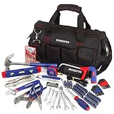 WORKPRO 156-Piece Home Repair Tool Set - Daily Use Hand Tool Kit with Wide Open Mouth Tool Bag - Durable, Long Lasting Tools - Perfect for DIY, Home Maintenance
