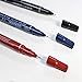 Felt Tip Pens - Dual tips 1.0mm&0.5mm fine medium 10pcs/color pen marker multifunctional pigment liner ink pen fiber tipped sketch drawing archival sign pens (10pcs black+10pcs blue +10pcs red)