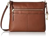 Fossil Fiona Large Crossbody, medium brown, One Size
