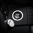 M.JVisun Black Ignition Starter Switch Sticker for Land Rover Discovery Sport for Range Rover Evoque Velar Start Stop Engine Button Cover Genuine Carbon Fiber Material - for Concave Button