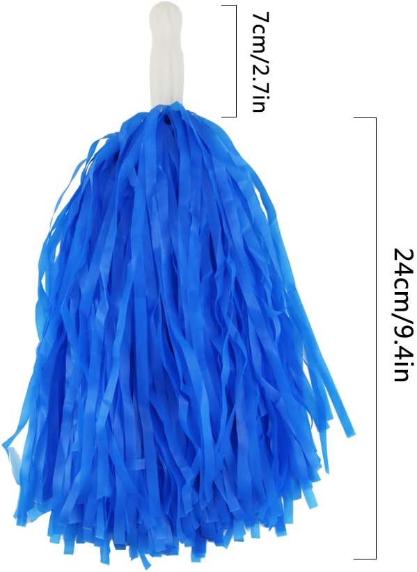 Faxco 12Pack Plastic Pom Poms Cheerleading Pom Poms Sports Dance Cheer Plastic Pom Pom for Rooters, Cheering Squard, Cheering Team : Sports & Outdoors