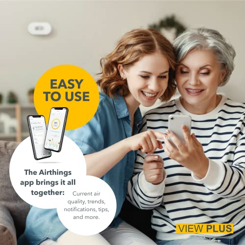 Airthings 2960 View Plus - Battery Powered Radon & Air Quality Monitor (PM, CO2, VOC, Humidity, Temp, Pressure) - View 12