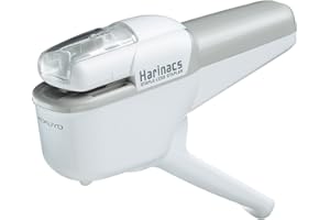 Kokuyo Stapleless Stapler, Harinacs Handheld Staple-Free, Up to 10 Sheets No Staple Binding, Portable Compact Holeless Stapler, White, Japan Import (SLN-MSH110W)