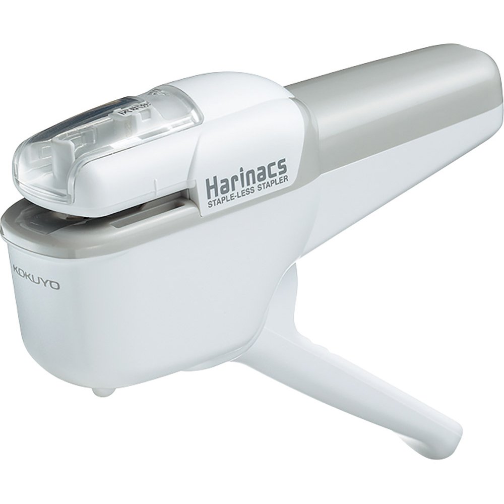 Kokuyo Harinacs Stapleless Stapler, Up to 10 Sheets 64gsm Copy Paper Binding, White, Japan Import (SLN-MSH110W)