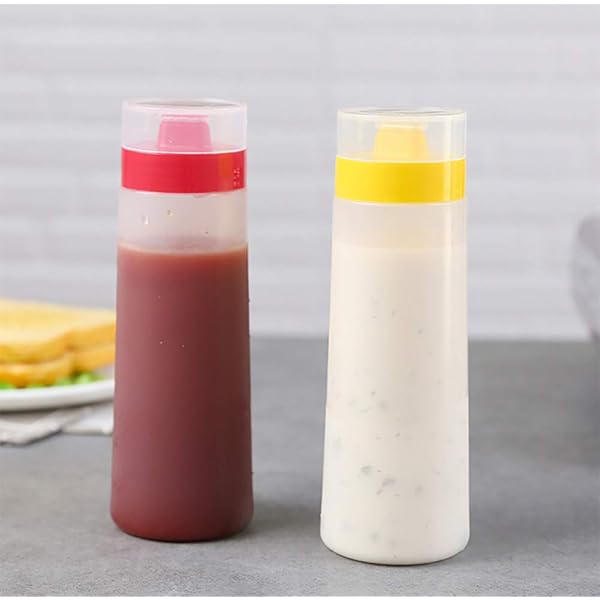 Sanle 120ml LDPE Wide Mouth Cylinder Plastic Sauce Squeeze Bottle With Nozzle Red Tip Dropper