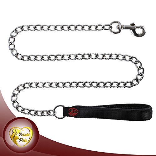Steel leash (small dogs 72 inch, black)