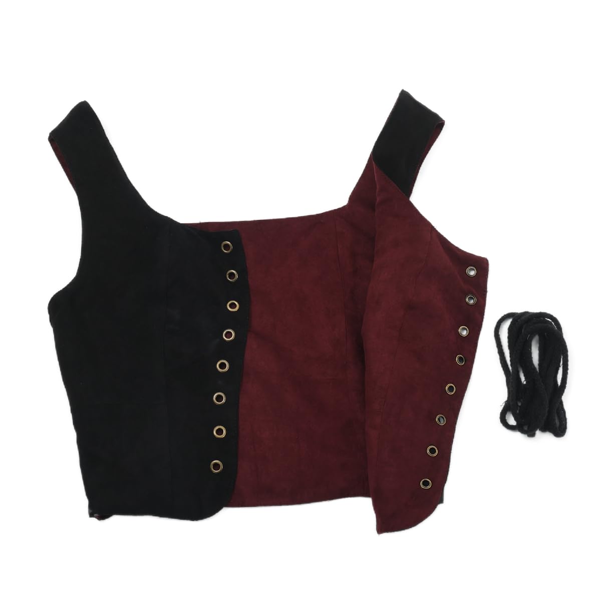 Photo 1 of Women's Reversible Suede Vest Renaissance Pirates Vest Steampunk Gothic Medieval Corset Top