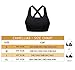 SHAPERX Women's Sports Bra Padded Breathable High Impact Support Criss Cross Back Yoga Gym Bras, SZ143-Black-M