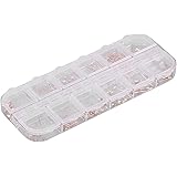 Nail Studs and Rhinestones 1 Box Nail Art Decoration Accessories Metal Nail Art Adhesive Diamond (Rose Gold)
