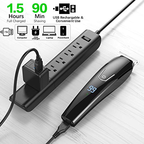 GOOLEEN Beard Trimmer for Men Cordless Mustache Trimmer Hair Trimmer 11 in 1 Grooming Trimmer Kit for Nose Ear Facial Hair Precision Trimmer Hair Clippers Body Groomer Waterproof USB Rechargeable - Thumbnail 4