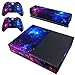 Decal Moments Xbox One Skin Set Vinyl Decal Skin Stickers Protective for Xbox One Console Kinect 2 Controllers-Purple Galaxy