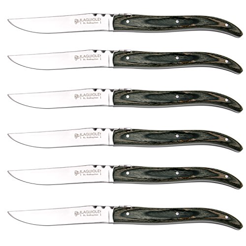 image for Laguiole by Hailingshan [Set of 6]Steak Knives, Hailingshan Stainless 