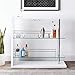 Coaster Home Furnishings Prescott Rectangular 2-Shelf Bar Unit, Glossy White