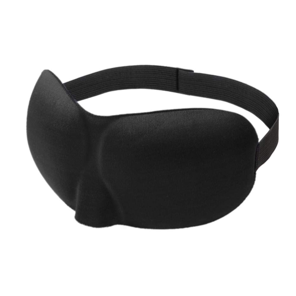 Keyzone3D Eye Mask Shade Cover Rest Sleep Eyepatch Blindfold Shield Travel Sleeping Aid (Black)