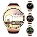 Smart Touch KW18 Smart Watch w/Touchscreen IPS Face, Bluetooth | SIM Card Slot | Fitness, Daily Wear, Exercise | Pedometer, Heart Rate & Sleep Monitor, iOS & Android | Men, Women (Gold)