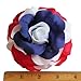 Sara Monica: Flower Hair Clip and Brooch Pin: Patriot Rose: Made in USA