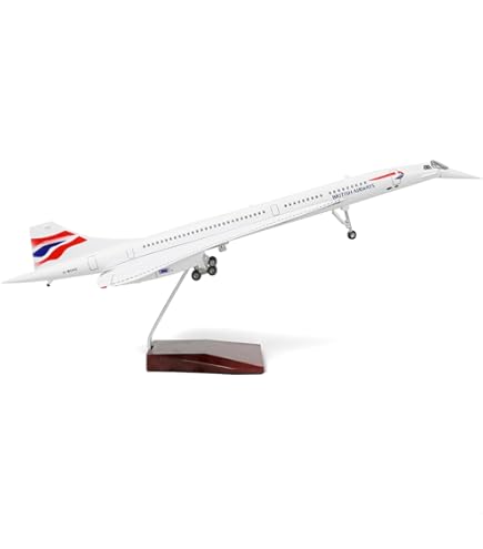 Amazon.com: NUOTIE 1/125 Scale Concorde Airplane Model Prebuilt