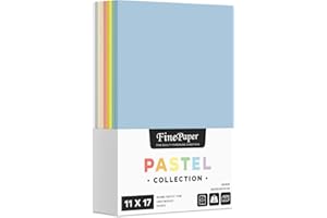 S SUPERFINE PRINTING Assorted Pastel Colored Paper – Assortment of 9 Colors for Arts and Crafts, Invitations, Flyers, Posters, Decorations | Regular 20lb Bond (75gsm) | 11" x 17" | 25 Each Color (225 Sheets Total)