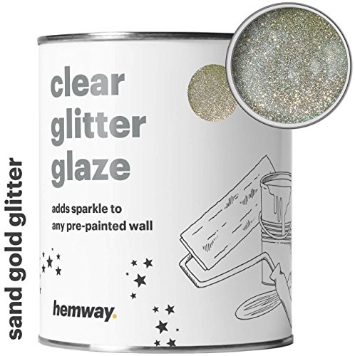 Hemway Clear Glitter Paint Glaze Sand Gold 1l Quart For Pre