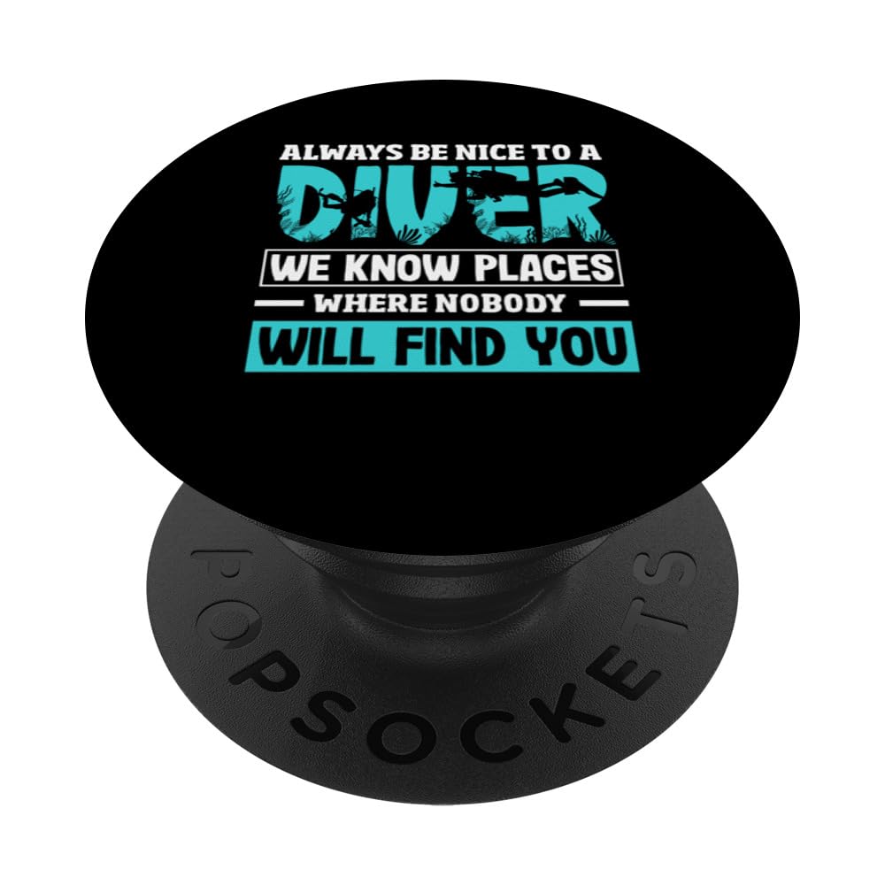 Cool Scuba Diving For Men Women Open Water Ocean Diver Lover PopSockets Swappable PopGrip