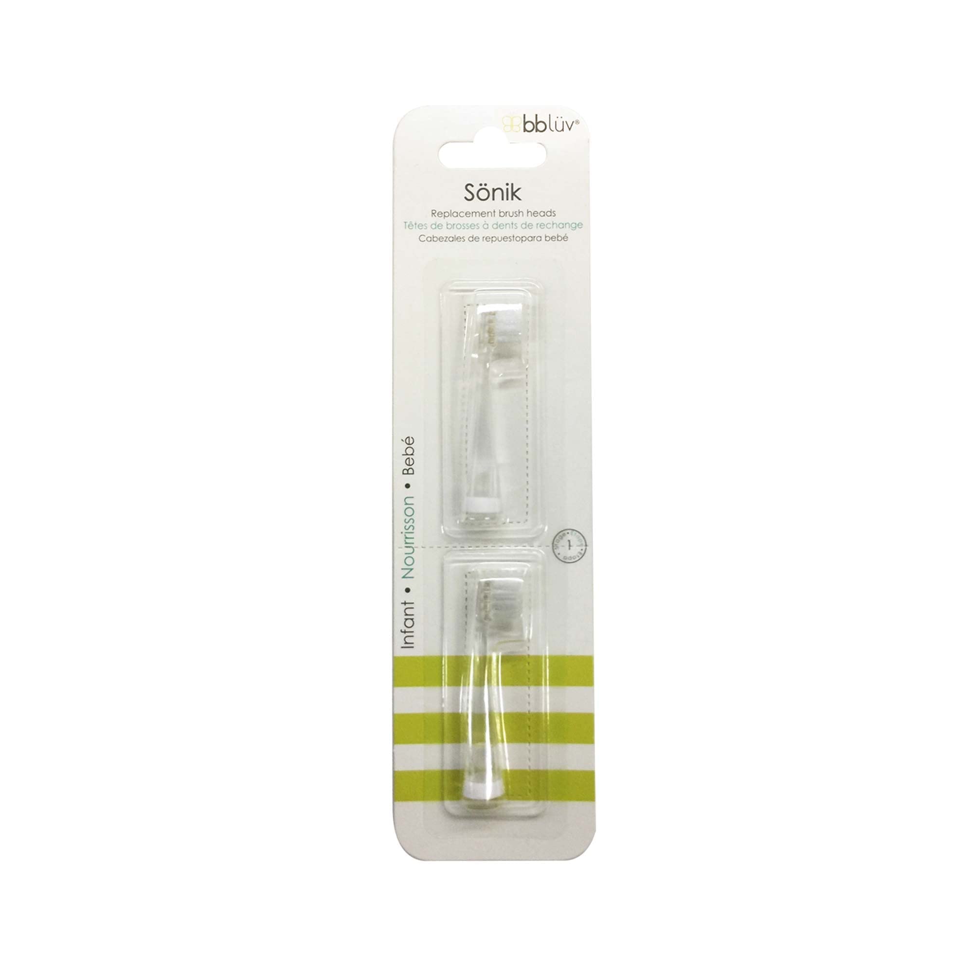 Bblüv Sönik – 2 Replacement Toothbrush Heads (Baby 0-18M) 1 Unit 21g