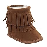 Voberry Baby Toddler Girls Boys Winter Warm Snow Boot Tassels Trimmed Boots Outdoor (0~6Month, Khaki)