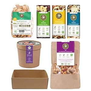 eat Performance® Schreibtisch Helfer Geschenkkorb (6 Artikel + Box) – Bio, Paleo, Ohne Zuckerzusatz, Glutenfrei, Laktosefrei, Aus 100% Natürlichen Zutaten