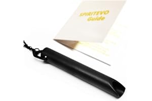 SpiritEvo Mindful Breathing Necklace with Anxiety Ring, Two Strong Chains and Velvet Bag, Anxiety Necklace for Stress Relief, Meditation Gifts, Calming Down Tool, Breathing Exercises (Matt Black)