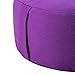 REEHUT Zafu Yoga Meditation Cushion, Round Meditation Pillow Filled with Buckwheat, Zippered Organic Cotton Cover, Machine Washable - 4 Colors and 3 Sizes (Purple, 16