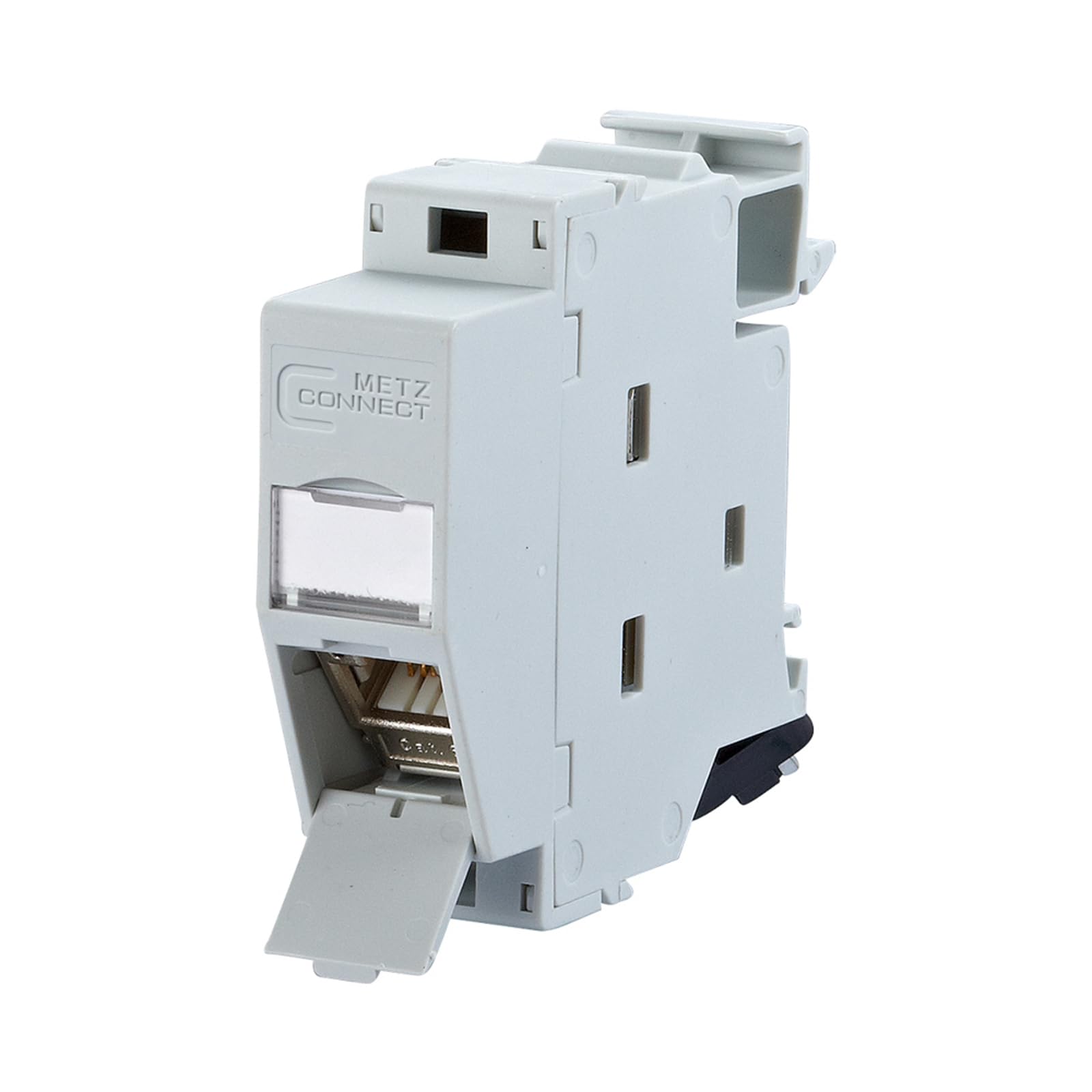 BTR network socket for DIN rail mounting CAT 6A 270°