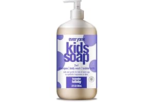 EVERYONE FOR EVERY BODY Everyone 3-in-1 Kids Soap, Body Wash, Bubble Bath, Shampoo, 32 Ounce (Pack of 1), Lavender Lullaby, Coconut Cleanser with Plant Extracts and Pure Essential Oils