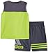 adidas Baby Boys' Tank and Active Short Set, Semi Solar Slime, 12 Months