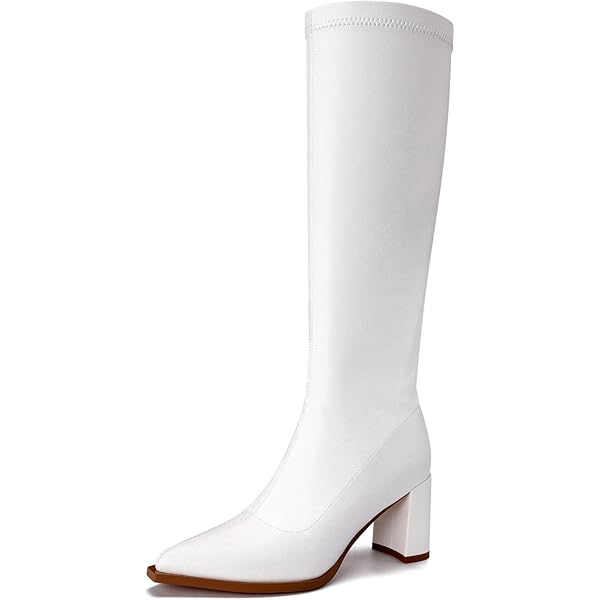 Amazon.com | feetquake Women's Knee High Boots Chunky Heel