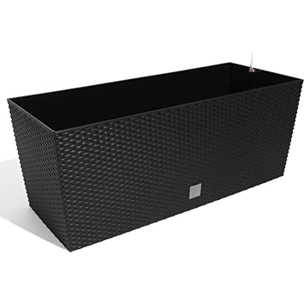 Prosper Plast DRTC800-S433 80 x 33 x 32 cm Rato Case Flowerpot - Anthracite (6-Piece)