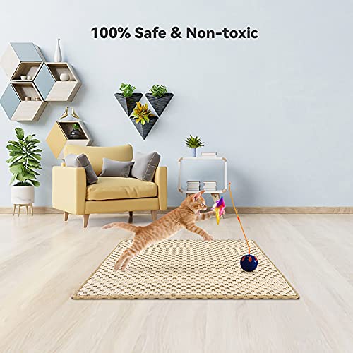 Petslucent Cat Scratch Mat, Sisal Cat Scratching Pad for Indoor Cats