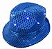 WeGlow International Light Up Sequin Fedora Hat, Blue