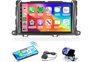 Android Car Radio Stereo for Toyota Sienna 2011-2014 with Wireless Apple Carplay, 9 Inch Touch Screen Car Radio with GPS Navi
