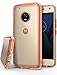 Ringke Fusion Compatible with Motorola Moto G5 Plus Case Crystal Clear PC Back TPU Bumper Case Drop Protection, Shock Absorption Technology - Rose Gold