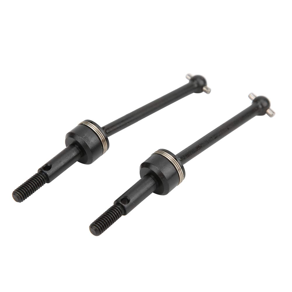 Tbest RC Drive Shaft, 2PCS Black Metal CVD Front and Rear Transmission Shafts for HPI RS4 Sport 3 1/10 RC Model Car (Black)