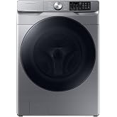 Samsung 4.5 Cu. Ft. High-Efficiency Stackable Smart Front Load Washer with Steam and Super Speed Wash, Platinum, WF45B6300AP/US