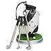 10L0L Mini Desktop Golf Bag Pen Holder with Golf pens Clock 6-Piece Set of Golf Souvenir Tour Souvenir Novelty Gift (Black and White)