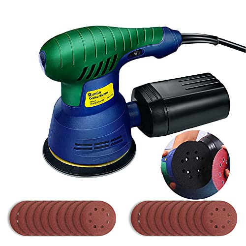 Rumia Random Orbital Sander 2.5A(350W) 6 Variable Speed 13000 RPM Palm