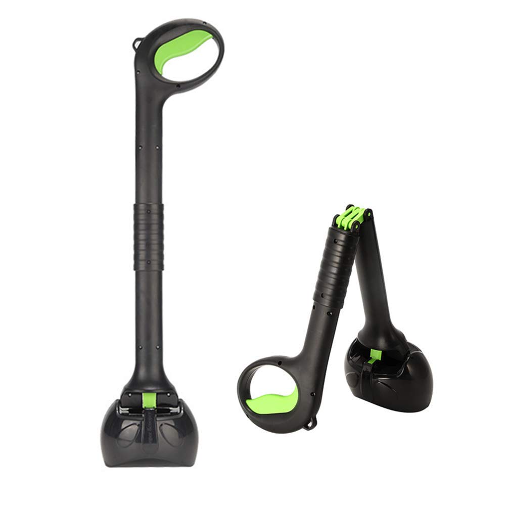 Ceasyde Large Dog Pooper Scooper, 28 Inch Long Handle Foldable Walking Poo Remover Grabber Picker for Outdoor Garden/Indoor Dog Animal Waste, No Need To Stoop