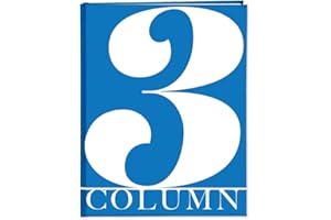 BookFactory 3 Column Book/Hardbound Columnar Notebook (Three Columns Columnar Book) Logbook - Soft Touch Laminate Hardbound, 100 Pages, 8.5'' x 11'' (Made in USA)