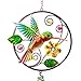 CREATIVE DESIGN 32''H Hummingbird Wind Chimes, Portable Metal Garden Wind Chimes for Home Garden Decoration