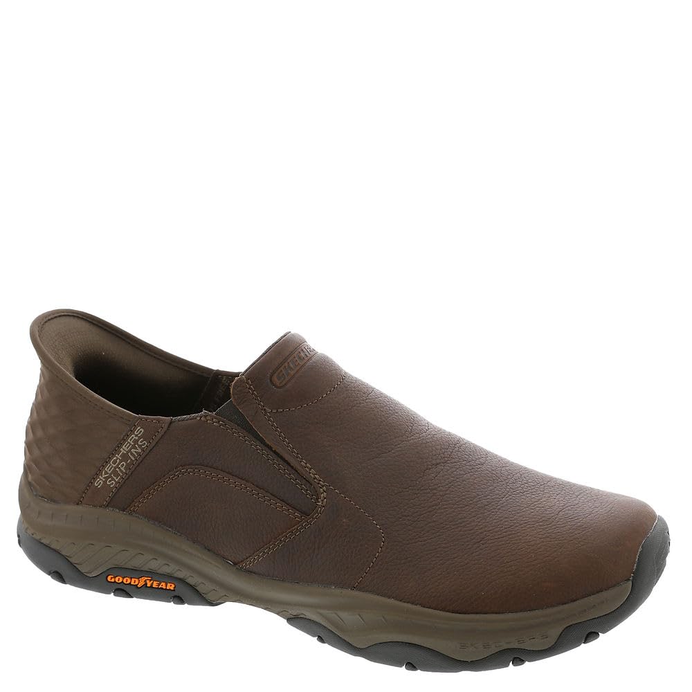 Skechers Men's Craster-Lanigan Hands Free Slip-in Men's Casual, Red Brown Pebble, 12 Medium, US Image