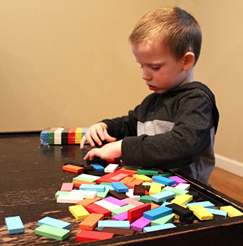 Colored Wooden Racing Dominoes Game (500-Piece Set); Multi-Colored Wood Racing Toy Domino Gift Set