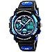 LIGE Electronic Led Display Sport Watch Kids Black Blue