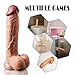 9 Inch Realistic Dildo Dual Density Liquid Silicone Cock with Strong Suction Cup,OIXGIRL Lifelike Penis Sex Toy Flexible Female G Spot Masturbation Toy with Curved Shaft and Balls