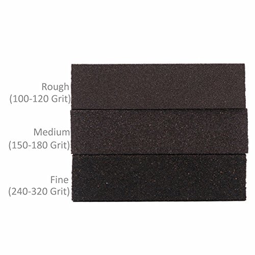 3pcs Polishing Sanding Sponge Block Pad Set Sandpaper Assorted Grit 100 180 320 - Thumbnail 4